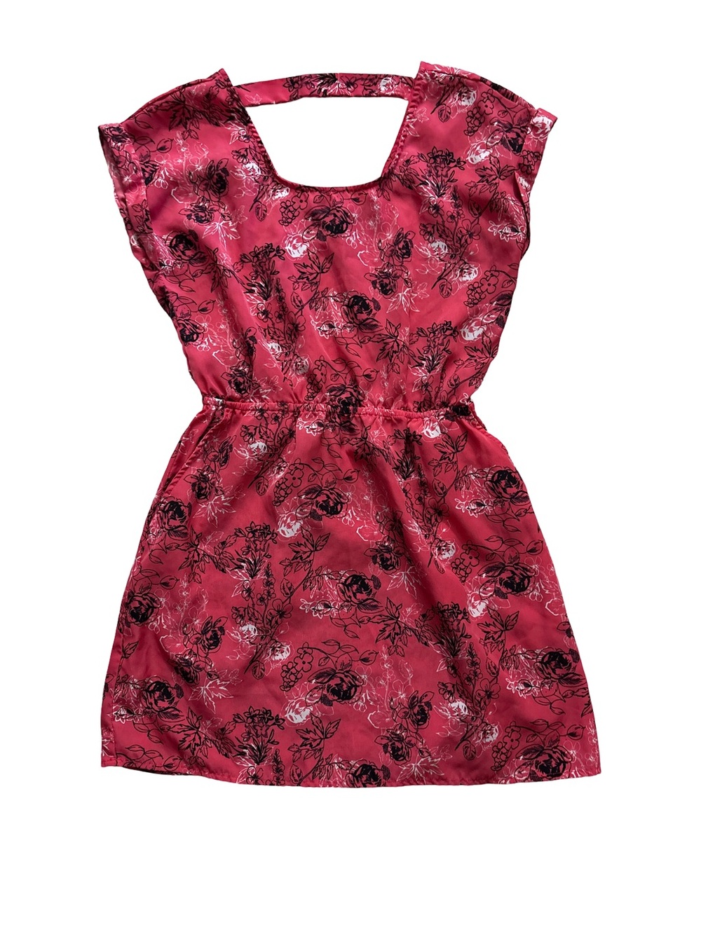 Candie's Hot Pink Floral Satin Sundress